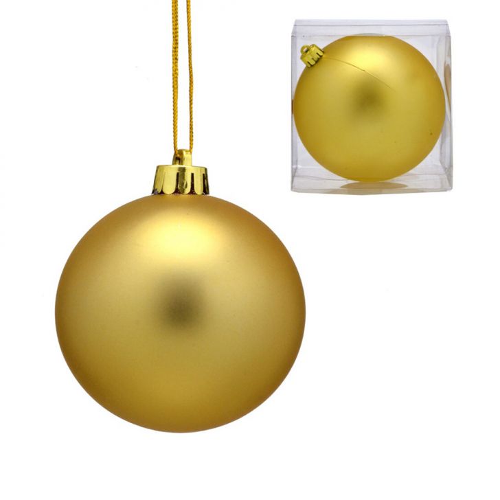 Bola Natalina Espressione Dourada 12 cm