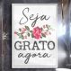 Quadro Decorativo Para Banheiro Seja Grato Agora-24x34Cm