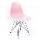 Cadeira de Cozinha Eames Cromada e Rosa