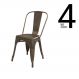 Conjunto 4 Cadeiras Tolix - Bronze