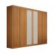 Guarda-Roupa Casal 100% MDF Ripado Braga New 6 Portas 6 Gavetas Cinamomo e Off White