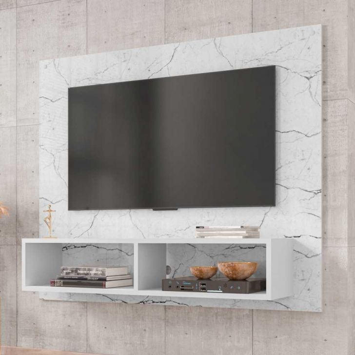 Painel para TV Dolan Carrara Efeito Marmorizado