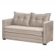 Sofá Cama Casal Articulável 2 Lugares Londres Suede Bege - D'Monegatto
