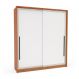 Guarda-Roupa Casal Valência 2 Portas 2 Gavetas Freijó e Branco