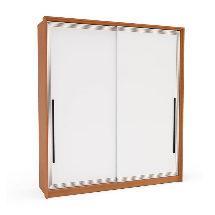 Guarda-roupa Casal Valência 2 Portas 2 Gavetas Freijó E Branco