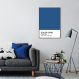 Quadro Color Card Classic Blue 60x43 Filete Marrom