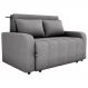 Sofa Cama 2 Lugares 138 cm Amora Tecido Boucle F497 Cinza Milani Store