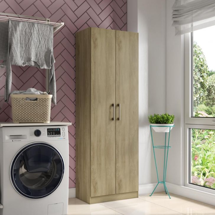 Armário Utilitário Lavanderia 2 Portas Noce Carraro