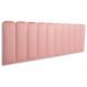 Cabeceira King Estofada Para Cama Box Kit 10 Placas Adesivas - Modelo Arredondada Veludo Rosê