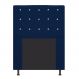 Cabeceira Estofada Dama 90 cm Solteiro Com Strass Suede Azul Marinho - Amarena Móveis