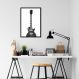 Quadro Instrumento Musical Guitarra 43x30 Caixa Preto