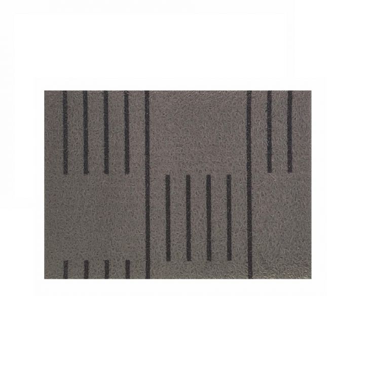 Capacho Design Listrado Cinza e Preto