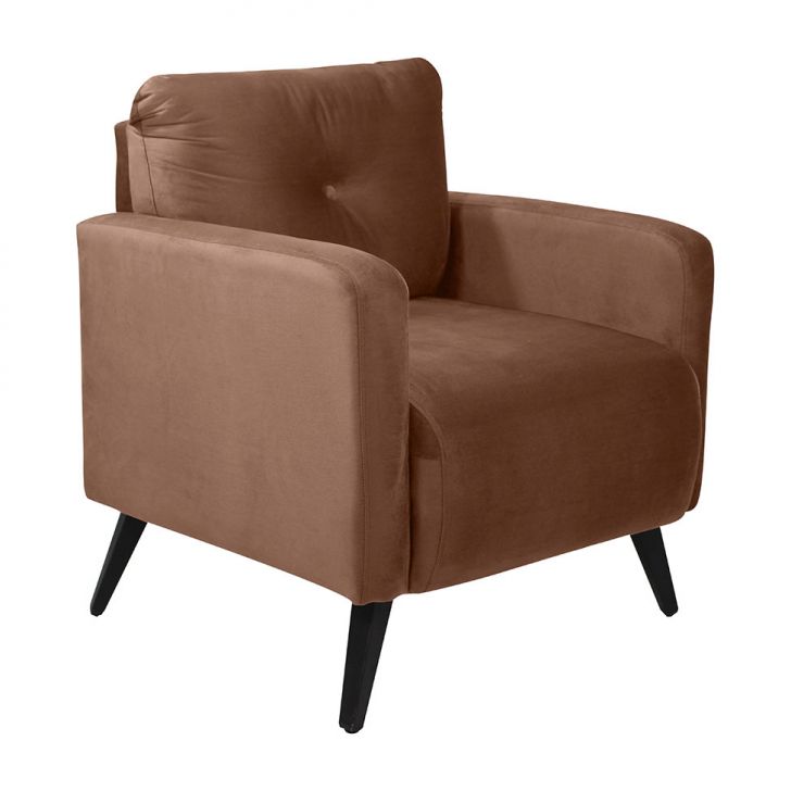 Poltrona Bahamas Veludo Terracota