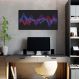 Quadro Sound Wave Colors 60x30 Caixa Preto