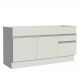 Balcão de Pia Armário de Cozinha 150 cm 2 Portas e 2 Gavetas (Sem Tampo e Pia) Branco Glamy Madesa