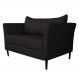 Sofá 2 Lugares Decorativo Sala de Estar 120cm Pés Palito Lubbock Couro Marrom G58 - Gran Belo