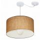 Pendente Cilíndrico Com Desvio Md-4231 Cúpula em Tecido 50x30cm Palha - Bivolt