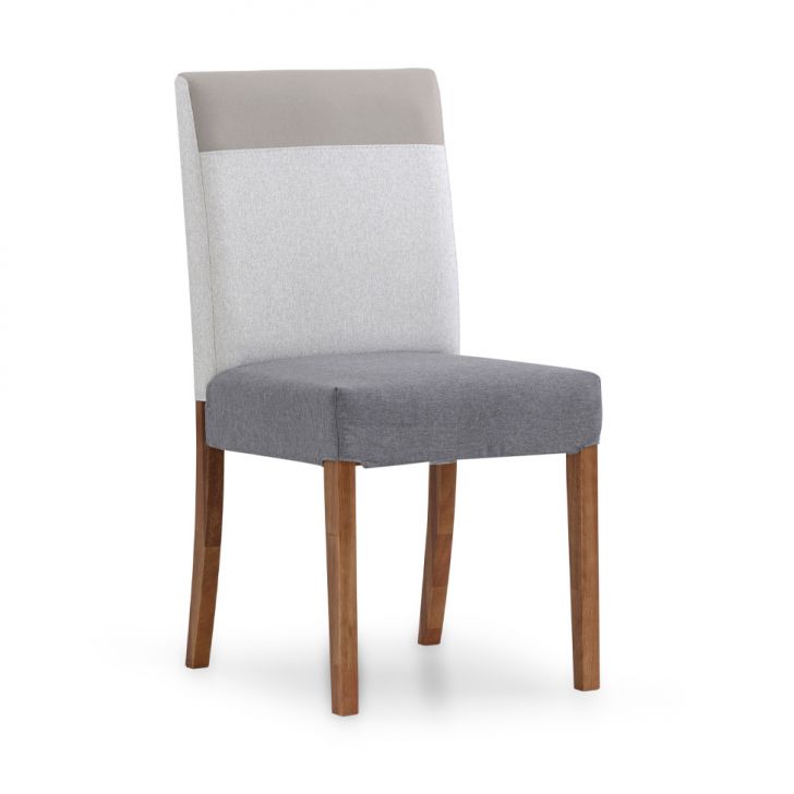 Cadeira Skyler Linho Cinza e Bege