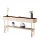 Aparador Buffet Vivant com Pés em Aço Off White/Castanho