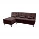 Sofá-Cama Casal 3 Lugares com Chaise Nice Suede Marrom