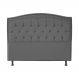 Cabeceira Casal King 195cm Para Cama Box Diana Suede Cinza - Dellas Store