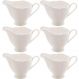6 Porta Molhos Porcelana New Bone Branca 200ml Lyor Molheira