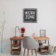 Quadro Work Zone 43x43 Filete Branco