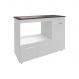 Balcão Armário Gabinete de Cozinha Para Fogão Cooktop 4 Bocas e Forno 3 Portas Alana Mobília Decor Branco
