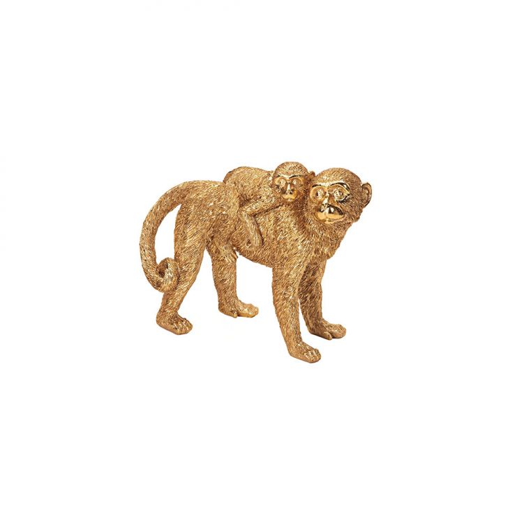 Escultura Macaco Ii Dourada