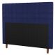 Cabeceira Cama Box Casal Queen Size Parisis 160cm Veludo Azul - Desk Design