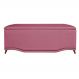 Calçadeira Recamier Baú Casal King 195cm Greta Suede Rosa - DS Estofados