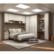 Guarda Roupa Dormitório Modulado Master Casal Queen 1,58 m Canto c/ Mesa Escrivaninha e Nicho - Luciane M18