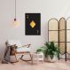 Quadro Carta As de Ouro Gold 86x60 Caixa Preto