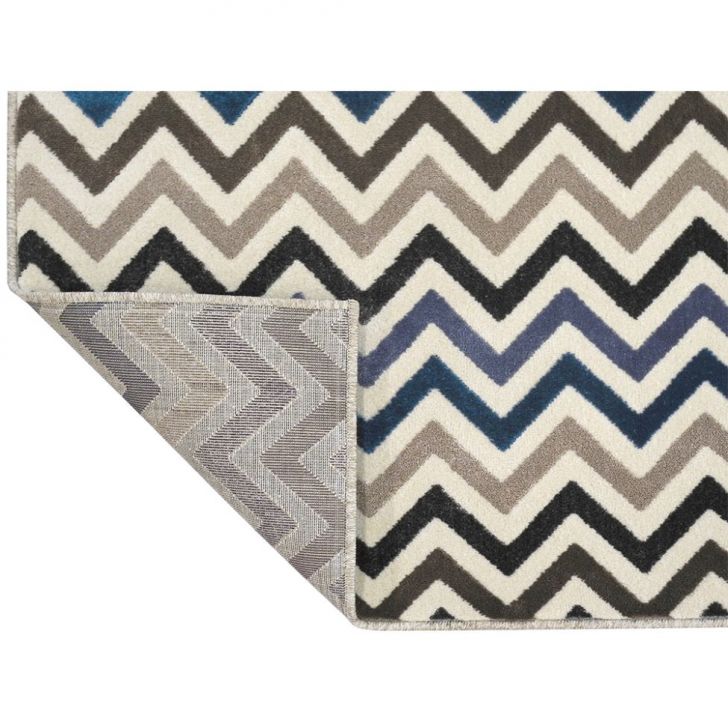 Tapete Supreme Retangular Polipropileno (250x300) Azul e Cinza