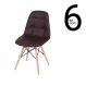 Conjunto 6 Cadeiras Eames DSW Botonê - Café