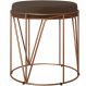 Puff Decorativo Aramado Bronze Zaya L02 Suede Marrom - Lyam Decor