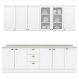 Cozinha Modulada 9 Pecas 240 cm CE856 Americana Branco Calcare Henn