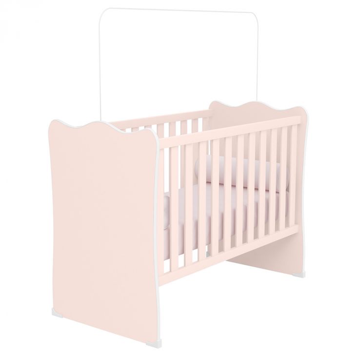 Berço Simples Certificado Pelo Inmetro Doce Sonho Rosa - Qmovi