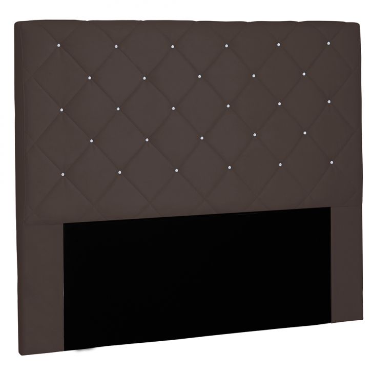 Cabeceira Solteiro Tânia Suede Café