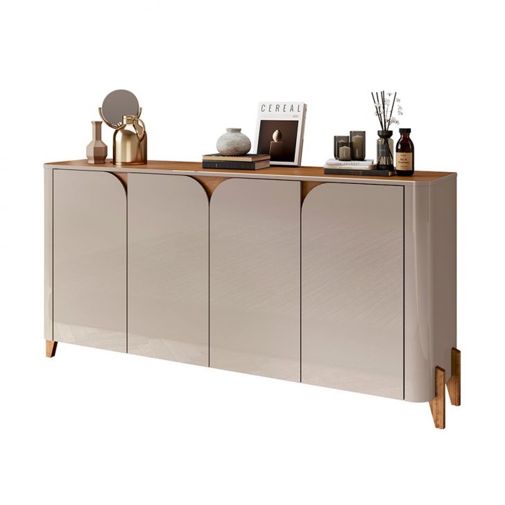 Buffet Memphis 4 Portas Off White e Cedro