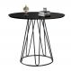 Mesa de Jantar Rubi Preto 1,20 M com Base de Metal Preta