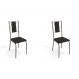 Conjunto com 2 Cadeiras Lisboa Nickel e Preto