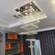 Luminária de Cristal Inox Espelhado para Vão de Escadas 270 cm