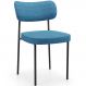 Cadeira Decorativa Para Sala De Jantar Melina L02 Linho Azul - Lyam Decor