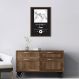 Quadro Gênero Musical Pop 60x43 Caixa Marrom Preto