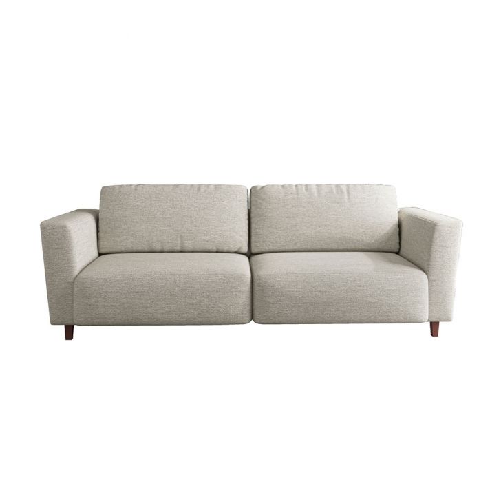 Image of Sofá 3 Lugares Munique Com Chaise Esquerdo Poliéster Creme PLA-MO895UP39HEEMOB