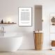 Quadro Divertido Lavabo Caça Palavras 43x30 Filete Marrom