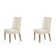 Conjunto com 2 Cadeiras de Jantar Bari Bege