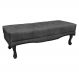 Calçadeira Recamier Solteiro 0,90m Vicenza Suede Cinza - Pallazio