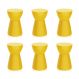 Conjunto com 6 Bancos | Banquetas Sili Amarelo